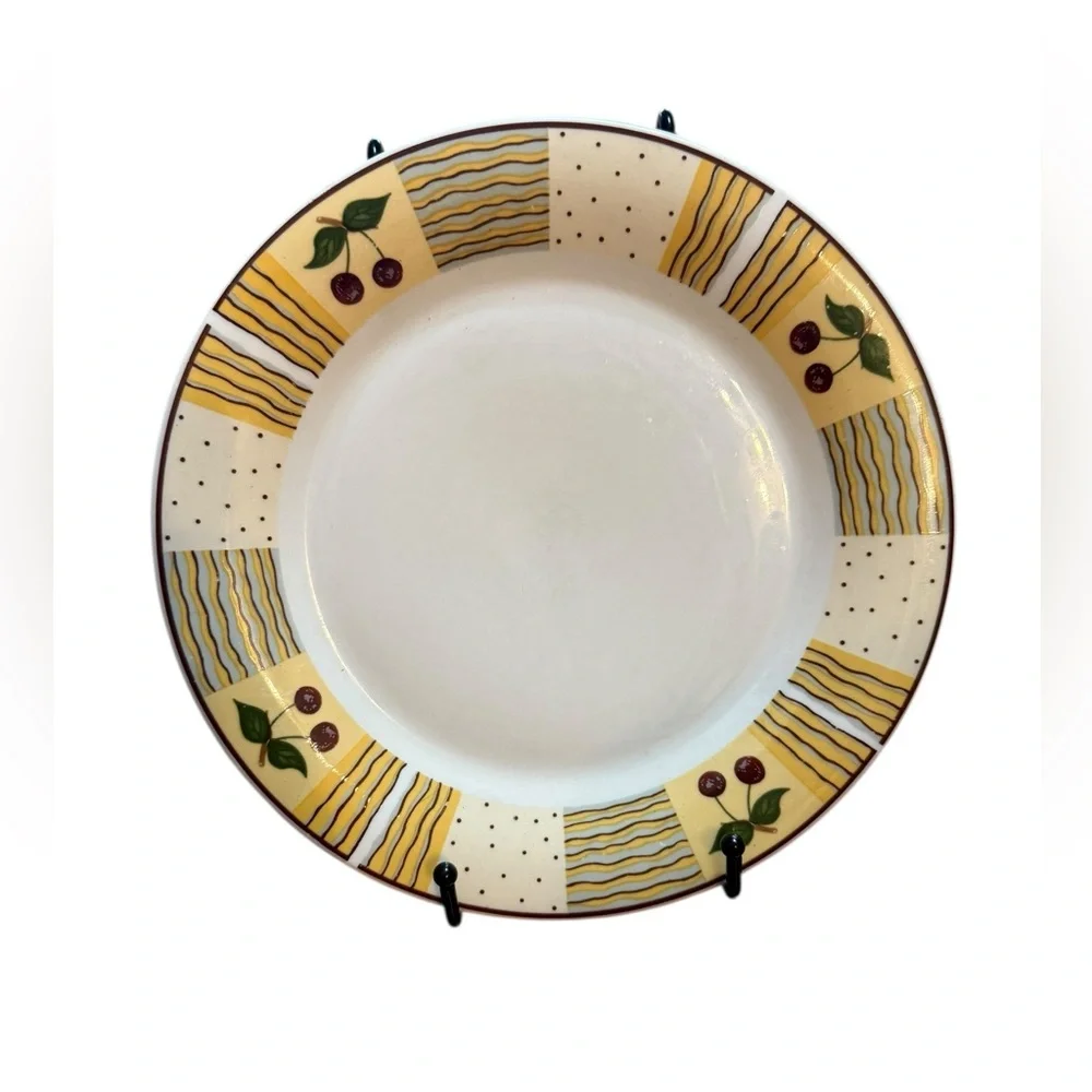 Daily Dining Cherry Royale Stoneware 10” Dinner Plate Replacement Cottage‎ Set 4